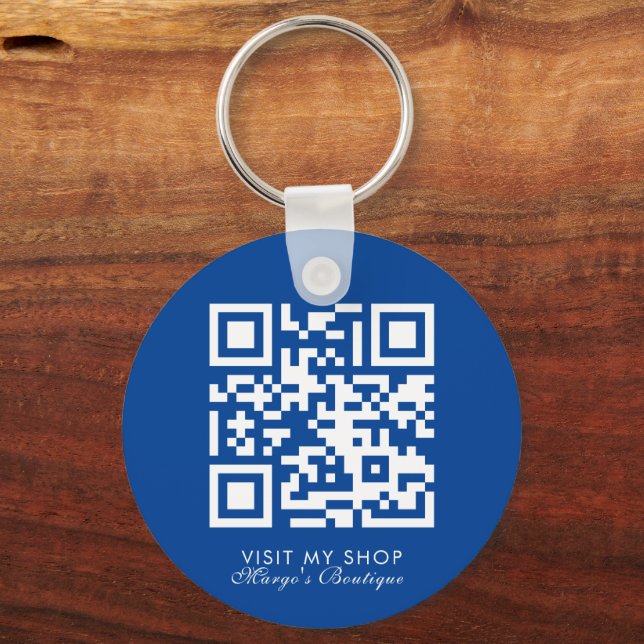 Porte-clés Code QR Boutique de Logo d'Entreprise de Médias So (Recto)
