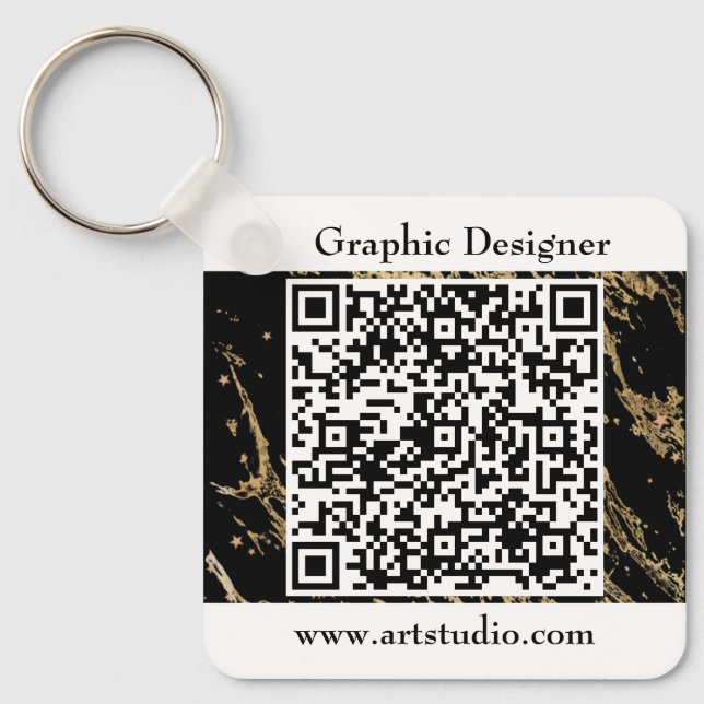 Porte-clés Code QR Business Marketing Promotion (Recto)
