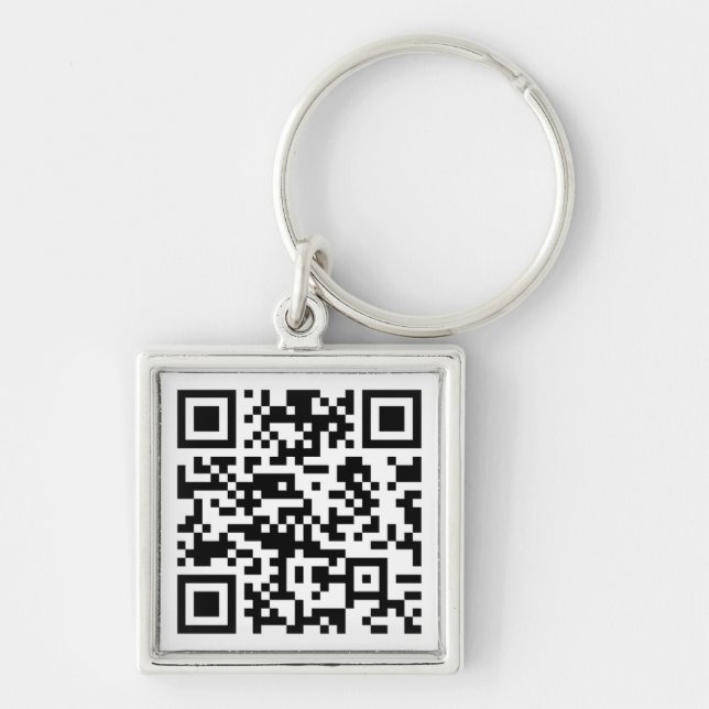 Porte-clés Code QR créé instantanément (en entrant votre URL) (Devant)