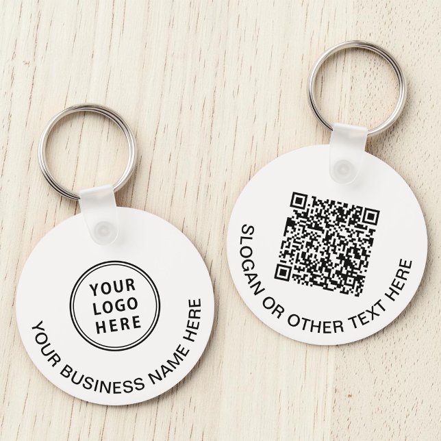 Porte-clés Code QR de logo d'entreprise promotionnel (Promotional Business Logo QR Code Keychain)