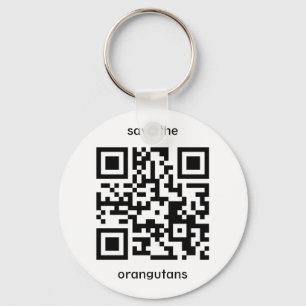 Porte-clés Code QR d'Orangoutan
