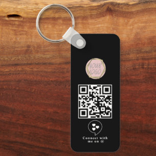 Porte-clés Code QR du logo d'entreprise des médias sociaux su