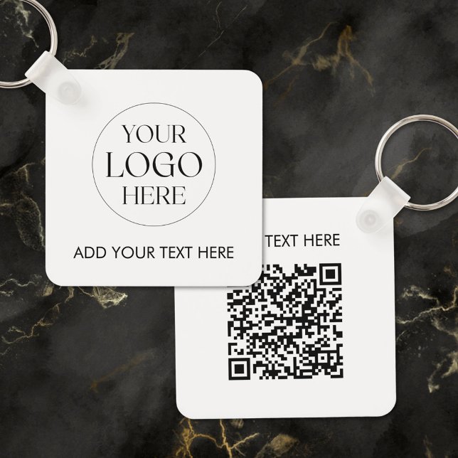 Porte-clés Code QR du logo d'entreprise personnalisé employé  (In situ)