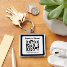 Code QR éditable & Texte avec bordure bleu clair