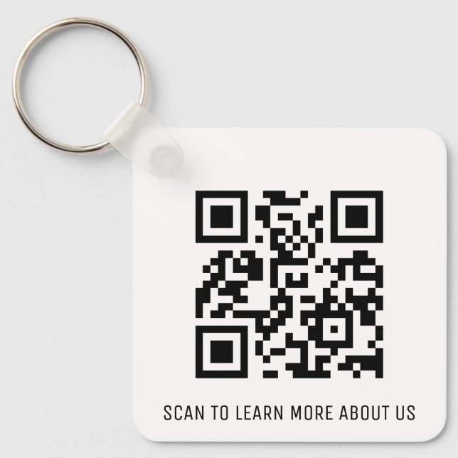Porte-clés code QR en aluminium pour logo carré d' (Recto)