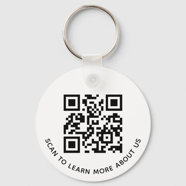 Porte-clés code QR en aluminium pour logo d'entrep (Recto)