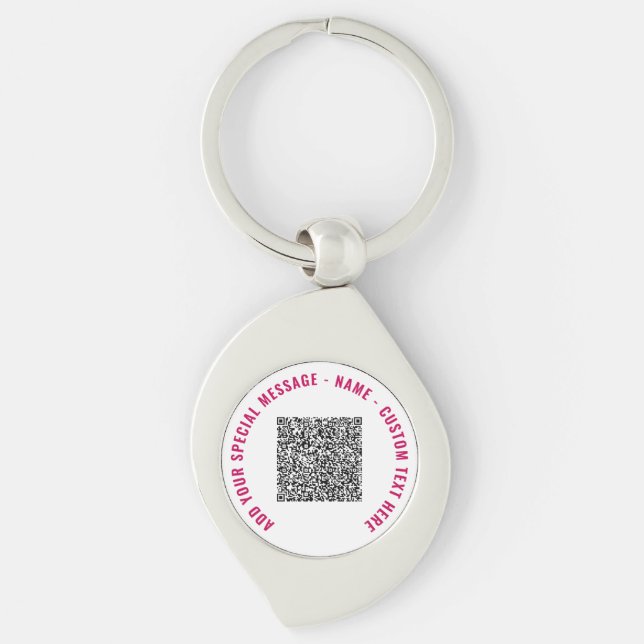 Porte-clés Code QR et Porte - clé de texte personnalisé Chois (Devant)