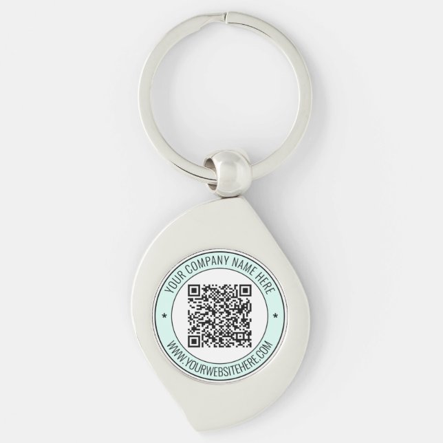 Porte-clés Code QR et texte personnalisé professionnel person (Devant)