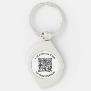 Porte-clés Code QR et texte personnalisé professionnel person