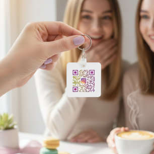 Porte-clés Code QR Instagram personnalisé