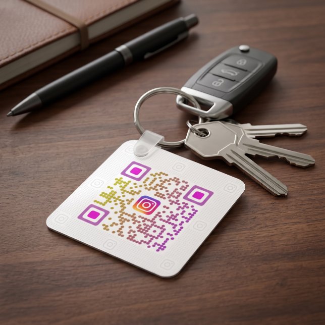 Porte-clés Code QR Instagram personnalisé  (Instagram Profile Keychain
)