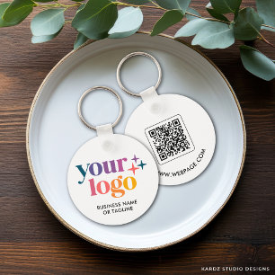 Porte-clés Code QR Logo de l'entreprise Marqué