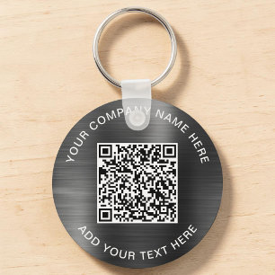 Porte-clés Code QR moderne promotion Argent