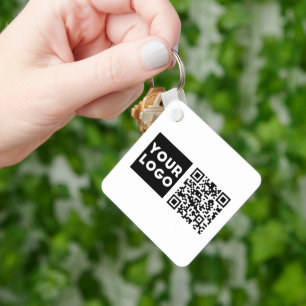 Porte-clés Code QR modifiable & Votre logo ou image d'entrepr