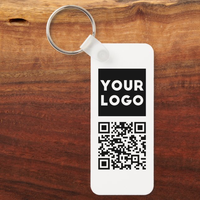 Porte-clés Code QR modifiable & Votre logo ou image d'entrepr (Recto)