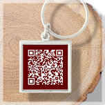 Porte-clés Code QR personnalisable Porte - clé Bourgogne<br><div class="desc">Design porte - clé de code QR numérisable. En bordeaux, ton rouge profond. Pour un usage professionnel, professionnel ou personnel. Ajoutez l'adresse de votre site web, le pseudo des médias sociaux ou le lien venmo, paypal ou cashapp. Prêt à customiser en liant votre URL à l'aide du bouton de personnalisation....</div>