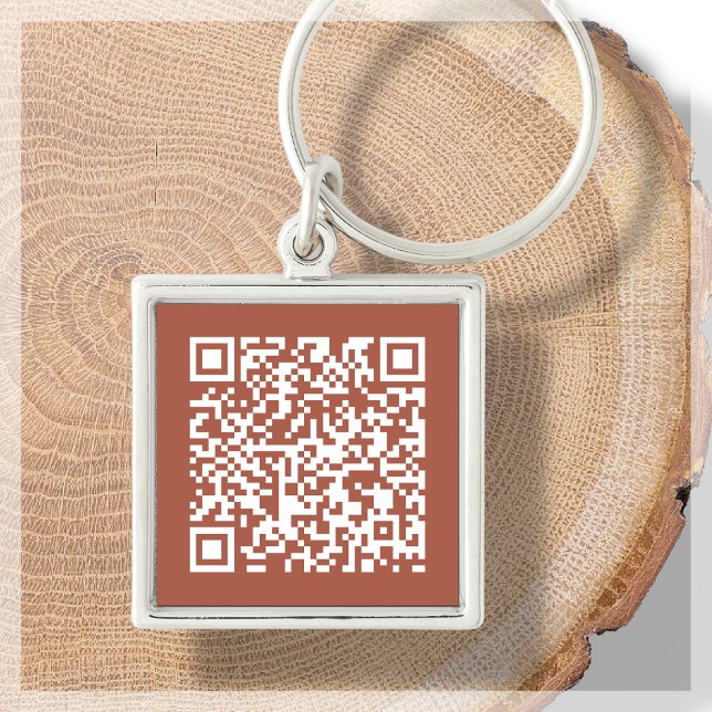 Porte-clés Code QR personnalisable Porte - clé en terre cuite (Créateur téléchargé)