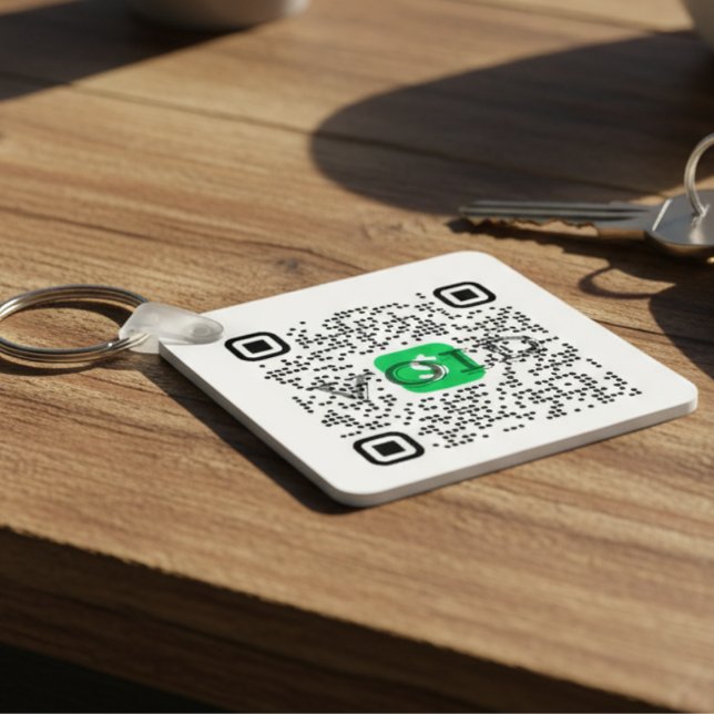 Porte-clés Code QR personnalisé de Cash App (Personalized Cash App QR Code Keychain)