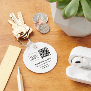 Porte-clés Code QR personnalisé Logo d'entreprise Site Web Mé