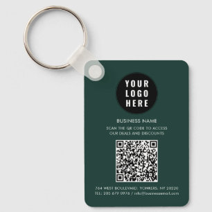 Porte-clés Code QR personnalisé Moderne Logo Minimaliste Entr