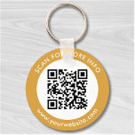 Porte-clés Code QR personnalisé Texte Or moderne Blanc Entrep<br><div class="desc">Téléchargez un code QR, ajoutez du texte et créez facilement votre porte - clé personnalisé. Cliquez sur CUSTOMISER PLUS LOIN pour modifier la couleur arrière - plan ou la couleur du texte. Vous pouvez TRANSFÉRER ce DESIGN sur d'autres produits Zazzle et l'ajuster à la plupart des articles Zazzle. Les conceptions...</div>