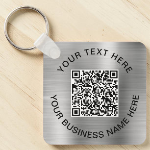 Porte-clés Code QR Promotionnel Argent