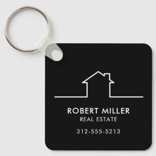 Porte-clés Code QR promotionnel de l'agent immobilier immobil