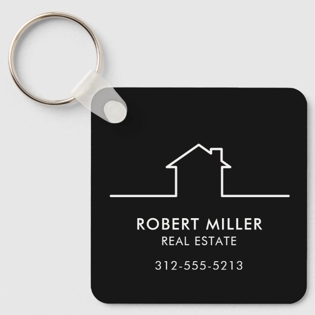 Porte-clés Code QR promotionnel de l'agent immobilier immobil (Recto)
