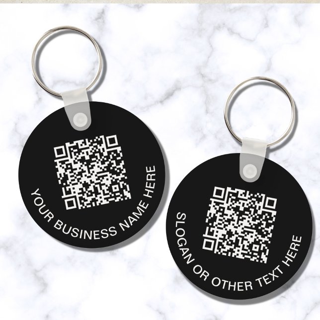 Porte-clés Code QR Promotionnel Noir (Créateur téléchargé)