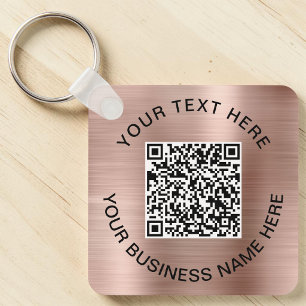 Porte-clés Code QR promotionnel Rose Gold