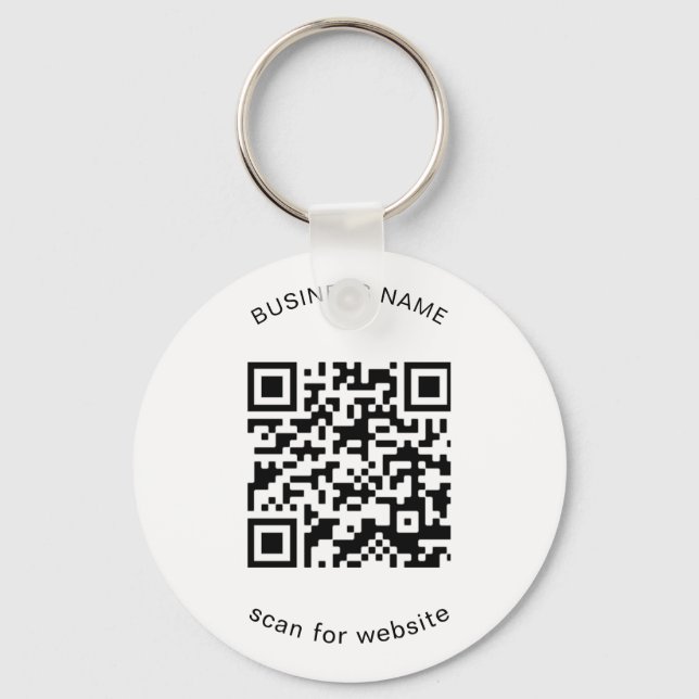 Porte-clés Code QR promotionnel simple pour l'entreprise (Recto)