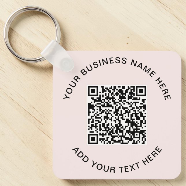 Porte-clés Code QR Rose Promotionnel (Promotional Pink QR Code Keychain)