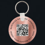 Porte-clés Code QR rose vif Entreprise moderne<br><div class="desc">Le Blush Pink QR Code Modern Business Porte - clé offre un moyen chic et pratique de promouvoir votre marque ou votre entreprise. Doté d'un code QR personnalisable, il permet aux clients ou aux clients d'analyser et d'accéder rapidement à votre site Web, profils de réseaux sociaux ou coordonnées. L'arrière -...</div>