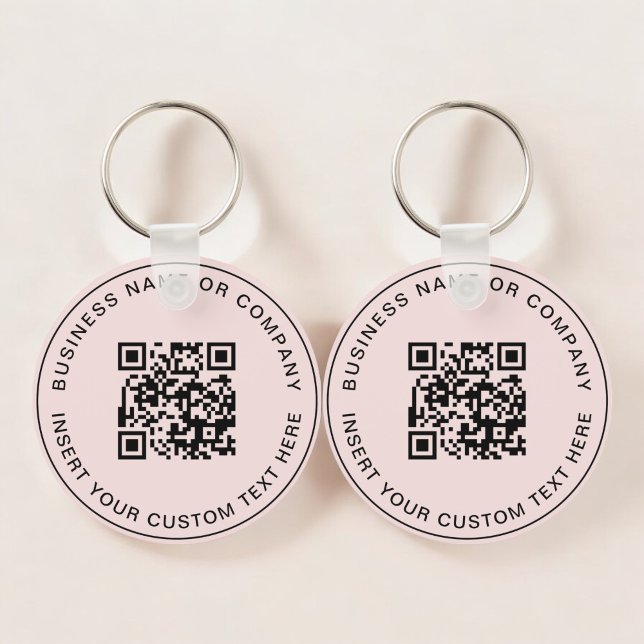 Porte-clés Code QR rose vif Entreprise moderne (Créateur téléchargé)