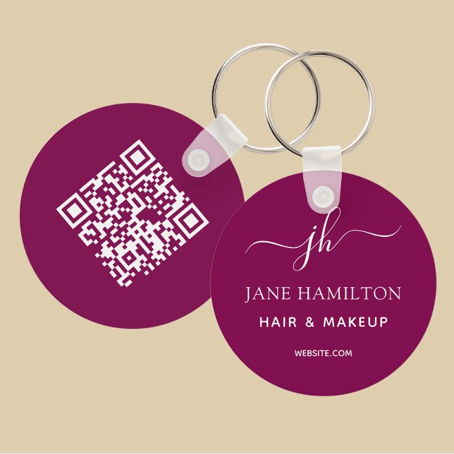 Porte-clés Code QR rouge Entreprise promotionnelle (Créateur téléchargé)