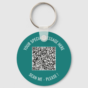Porte-clés Code QR Votre message texte Cadeau Porte - clé sur