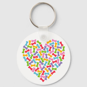 Porte-clés Coeur Amoureux des chiens