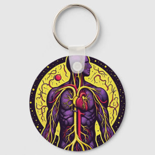 Porte-clés Coeur anatomique dynamique