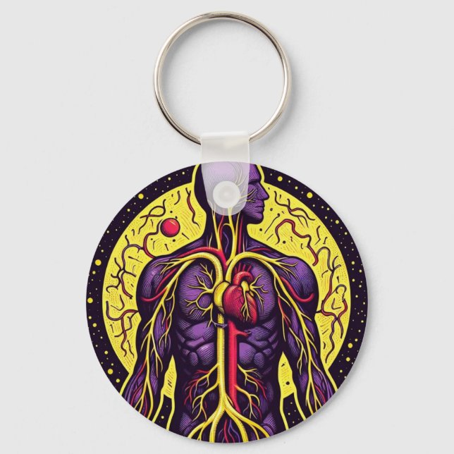 Porte-clés Coeur anatomique dynamique (Recto)