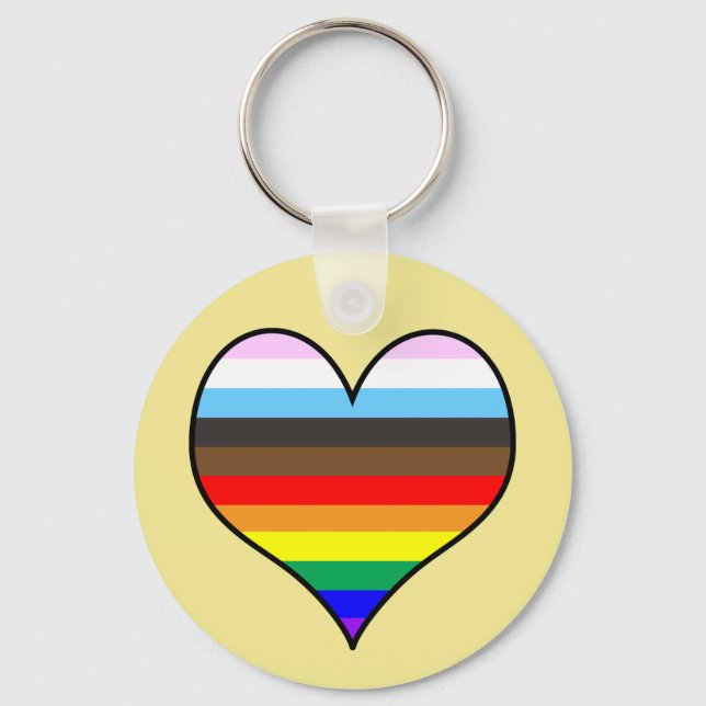 Porte-clés Coeur arc-en-ciel (Recto)