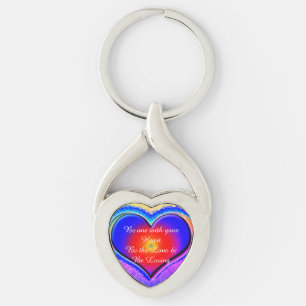 Porte-clés Coeur arc-en-ciel