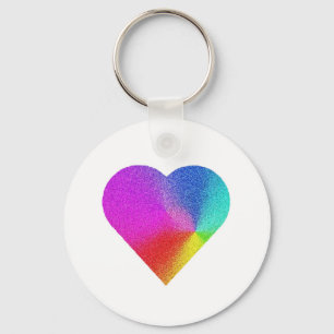 Porte-clés Coeur arc-en-ciel