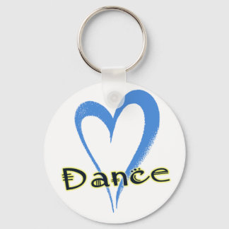 Porte-clés Coeur bleu Danse