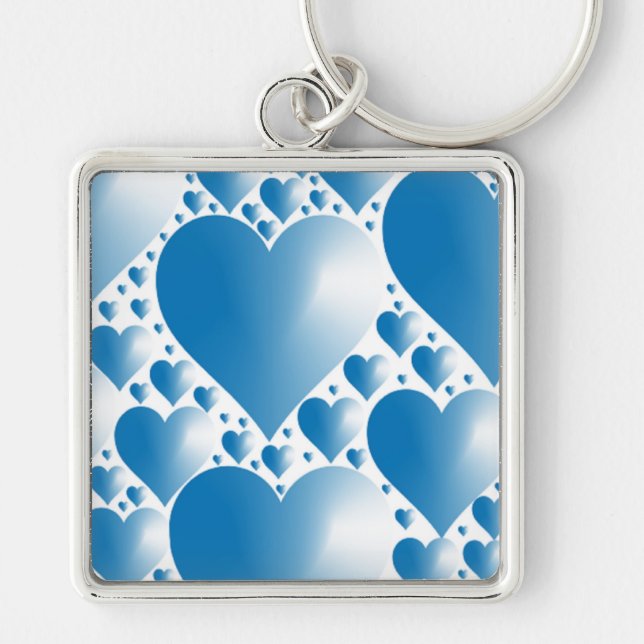 PORTE-CLÉS COEUR BLEUE (Devant)