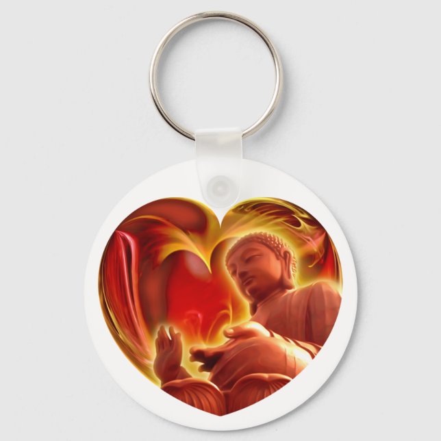 Porte-clés Coeur BUDDHA (Recto)