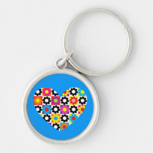 Porte-clés Coeur d'alimentation des fleurs