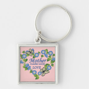 Porte-clés Coeur d'amour de la mère
