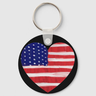 Porte-clés Coeur dans les couleurs du drapeau