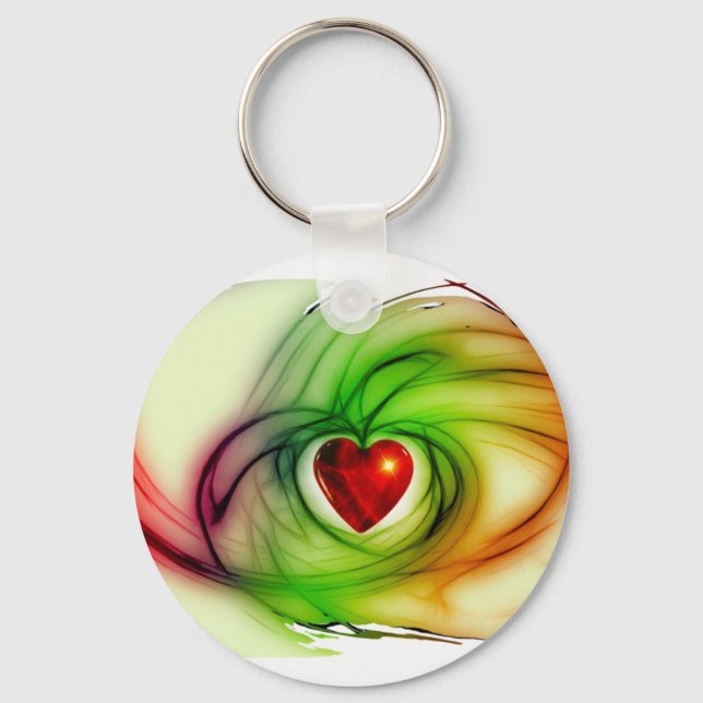 Porte-clés Coeur d'art moderne, cadeaux motifs d'amour chic p (Recto)