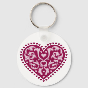 Porte-clés Coeur d'art populaire - Porte - clé